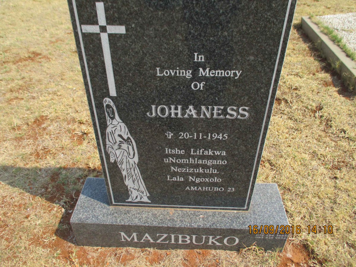 MAZIBUKO Johannes -1945