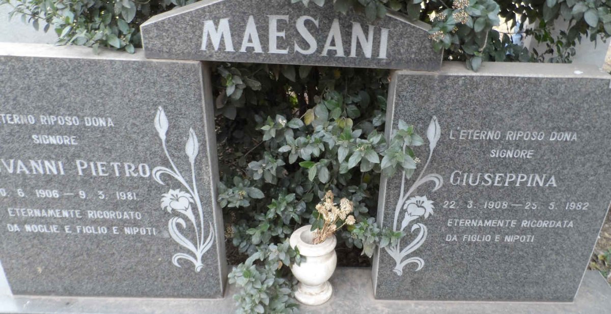 MAESANI Giovanni Pietro 1906-1981 &amp; Giuseppina 1908-1982