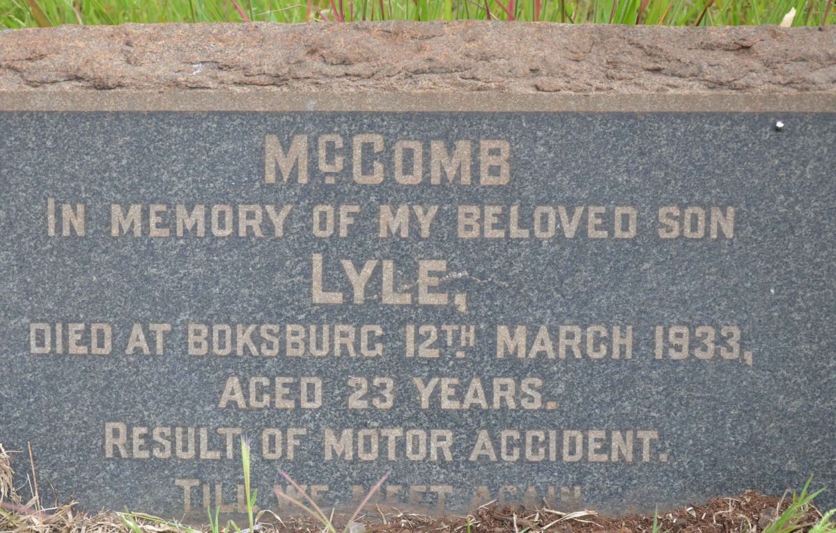 McCOMB Lyle -1933