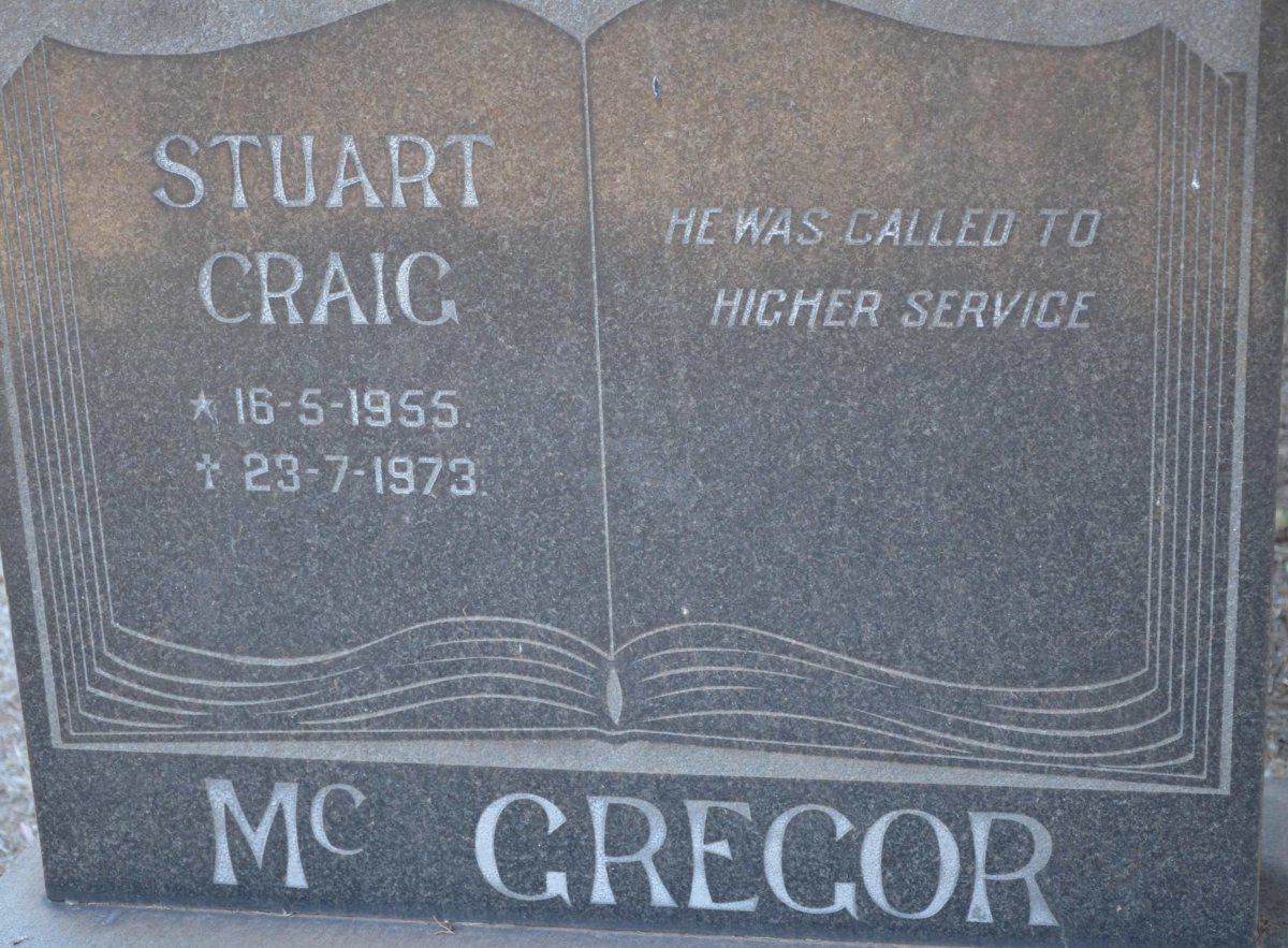 McGREGOR Stuart Craig 1955-1973