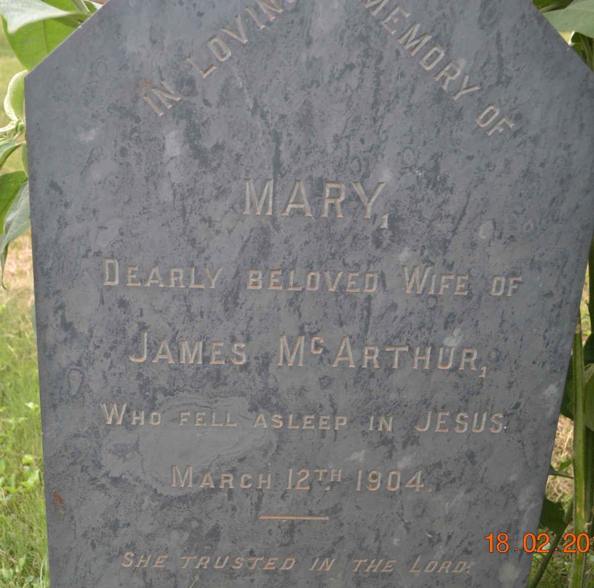 McARTHUR Mary -1904