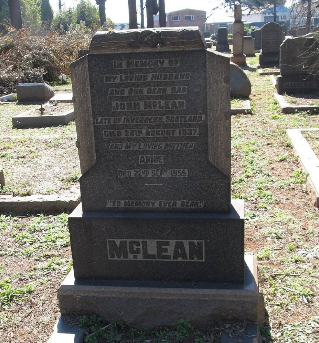 MCLEAN John -1937 &amp; Annie -1955