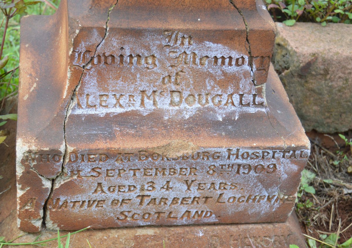 McDOUGALL Alexr. -1909