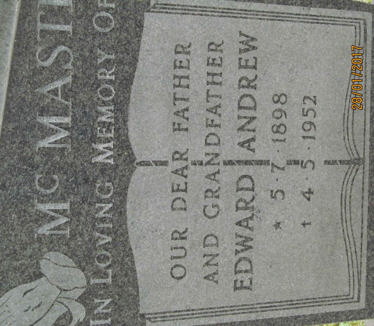 McMASTER Edward Andrew 1898-1952