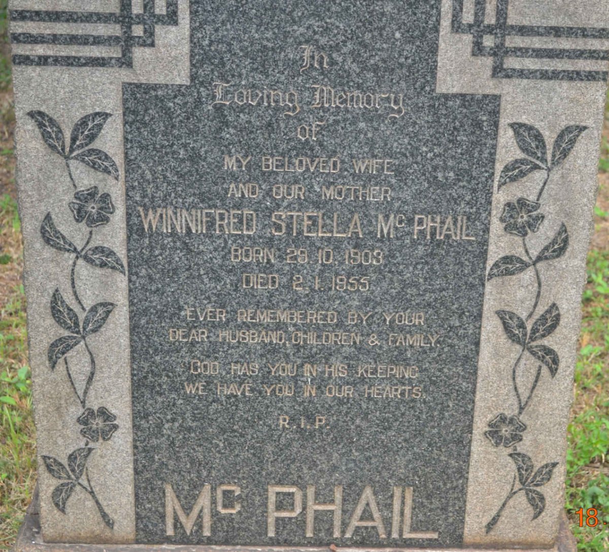 McPHAIL Winnifred Stella 1903-1955