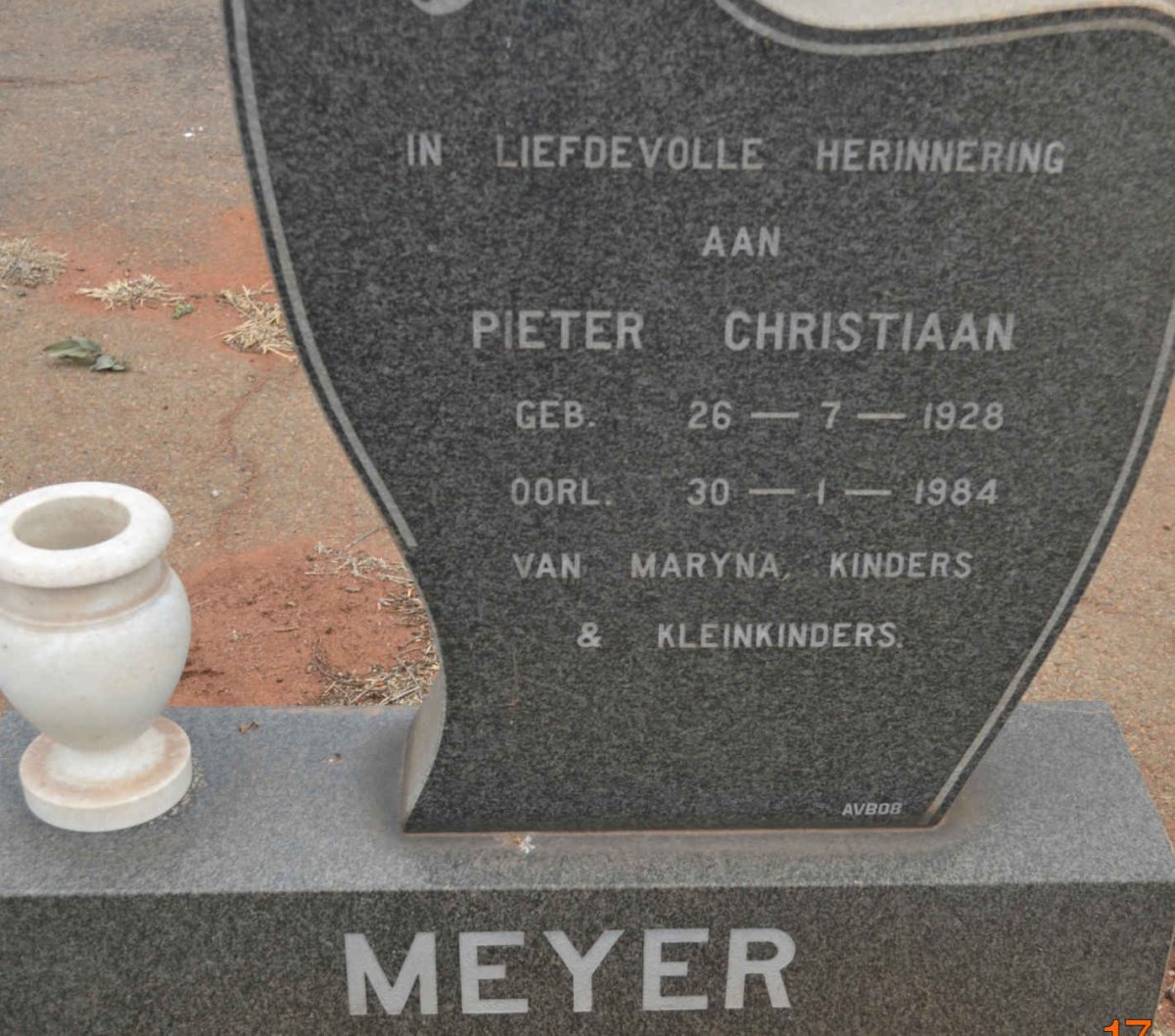 MEYER Pieter Christiaan 1928-1984