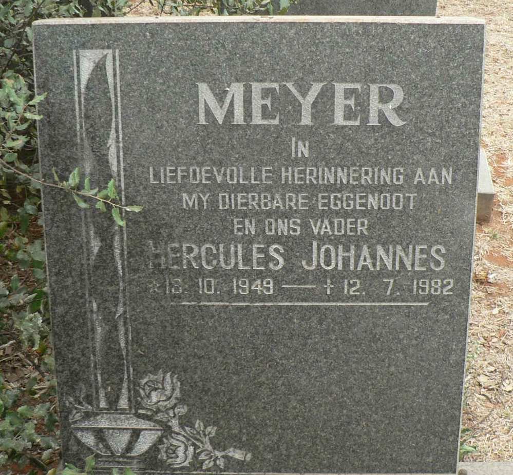 MEYER Hercules Johannes 1949-1982