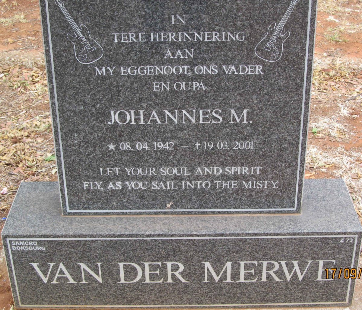 MERWE Johannes M. van der 1942-2001