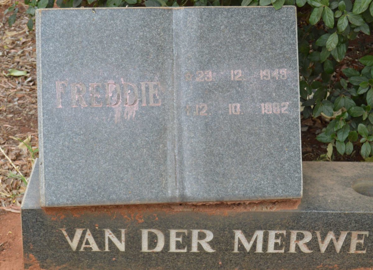 MERWE Freddie, van der 1949-1982