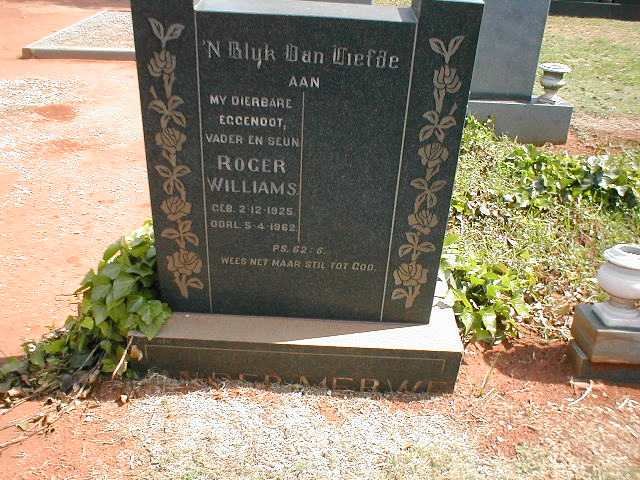 MERWE Roger Williams, van der 1925-1962
