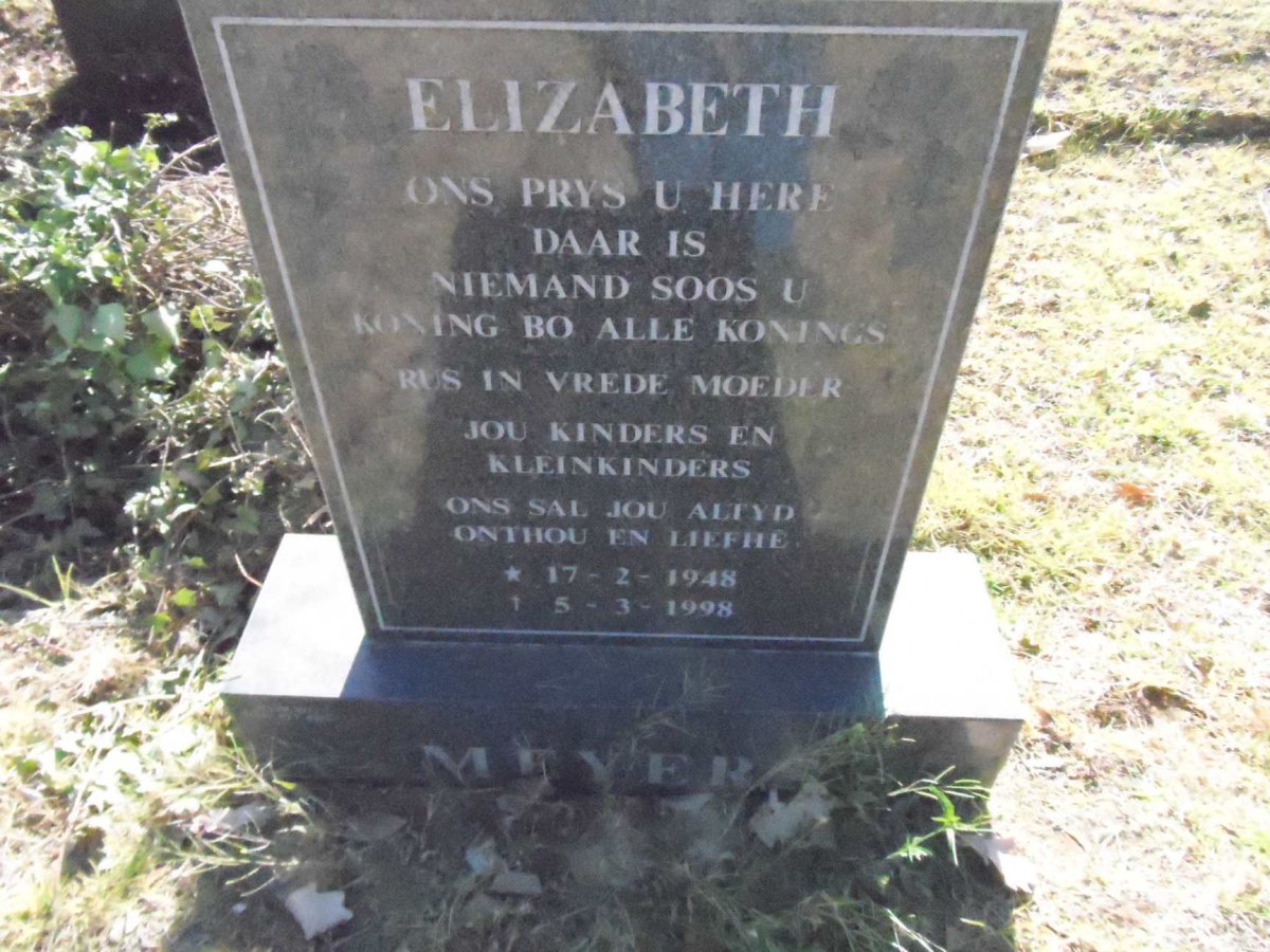 MEYER Elizabeth 1948-1998