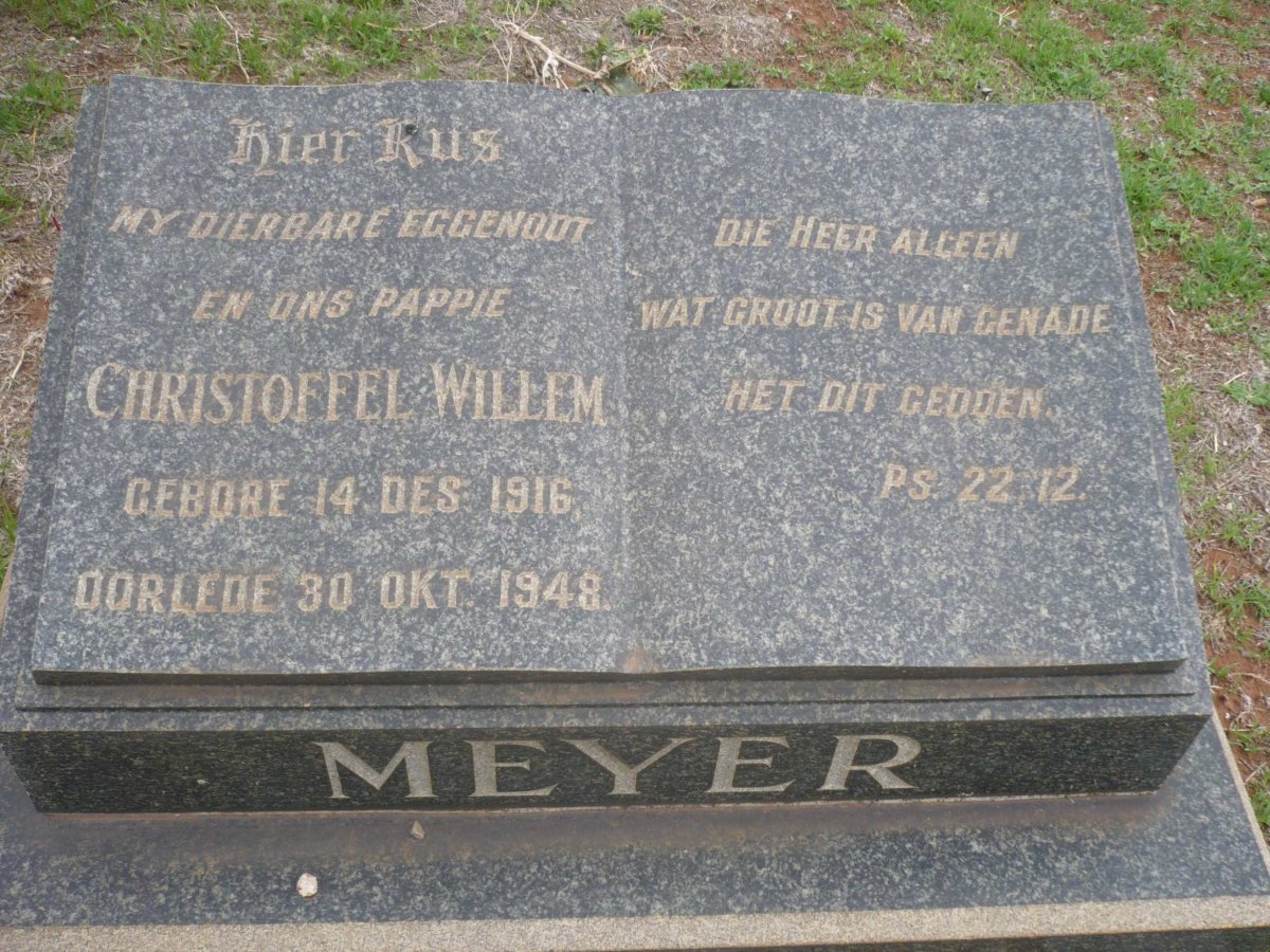 MEYER Christoffel Willem 1916-1948