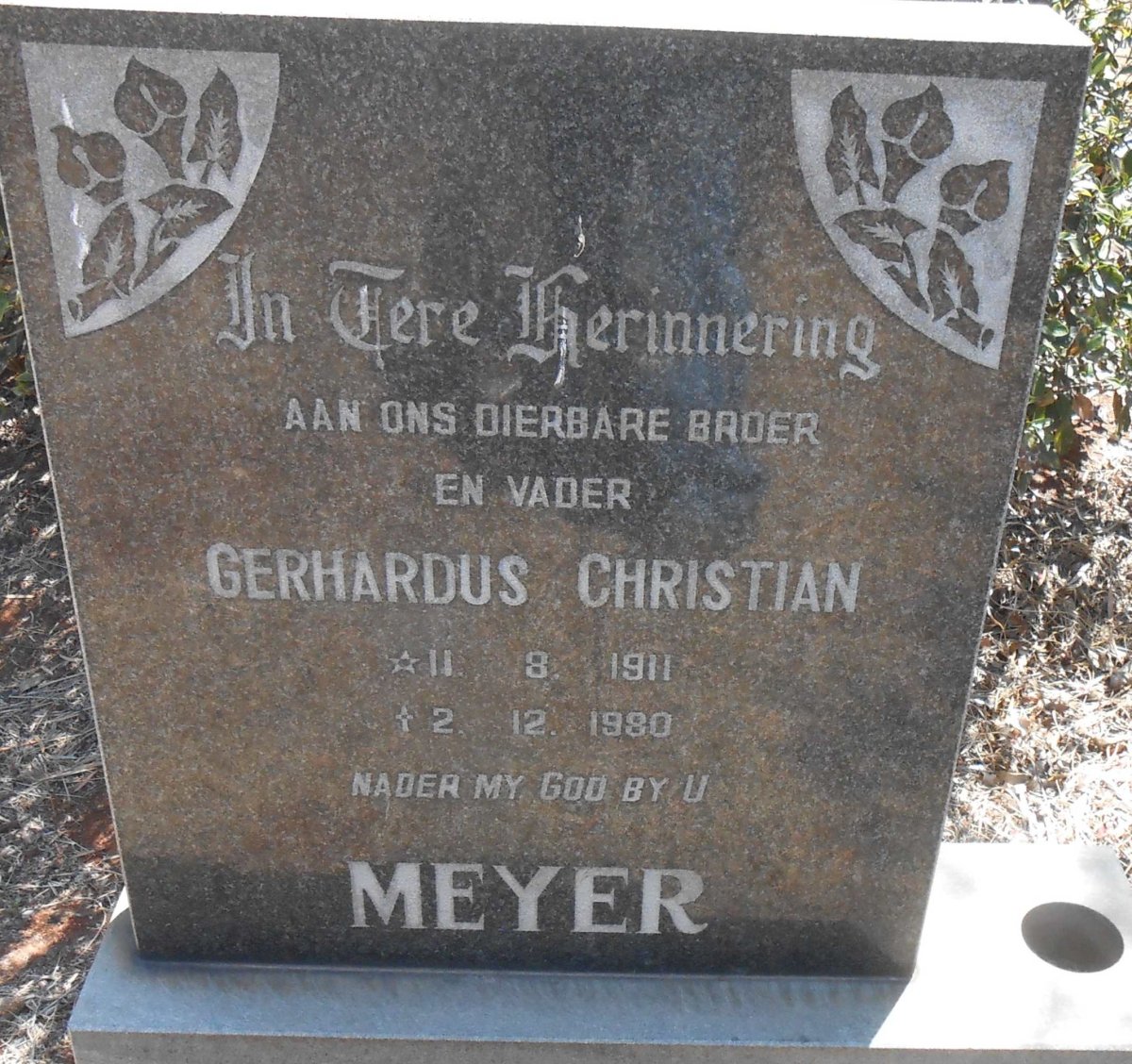 MEYER Gerhardus Christian 1911-1980