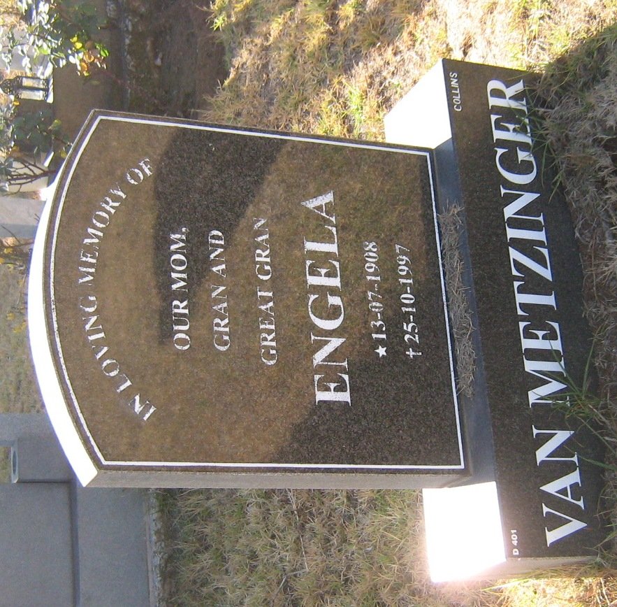 METZINGER Engela, van 1908-1997