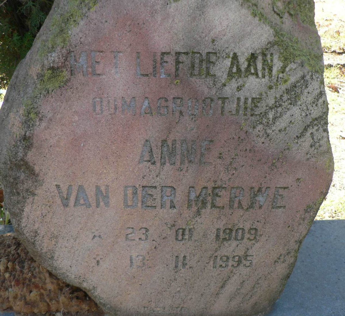 MERWE Anne, van der 1909-1995