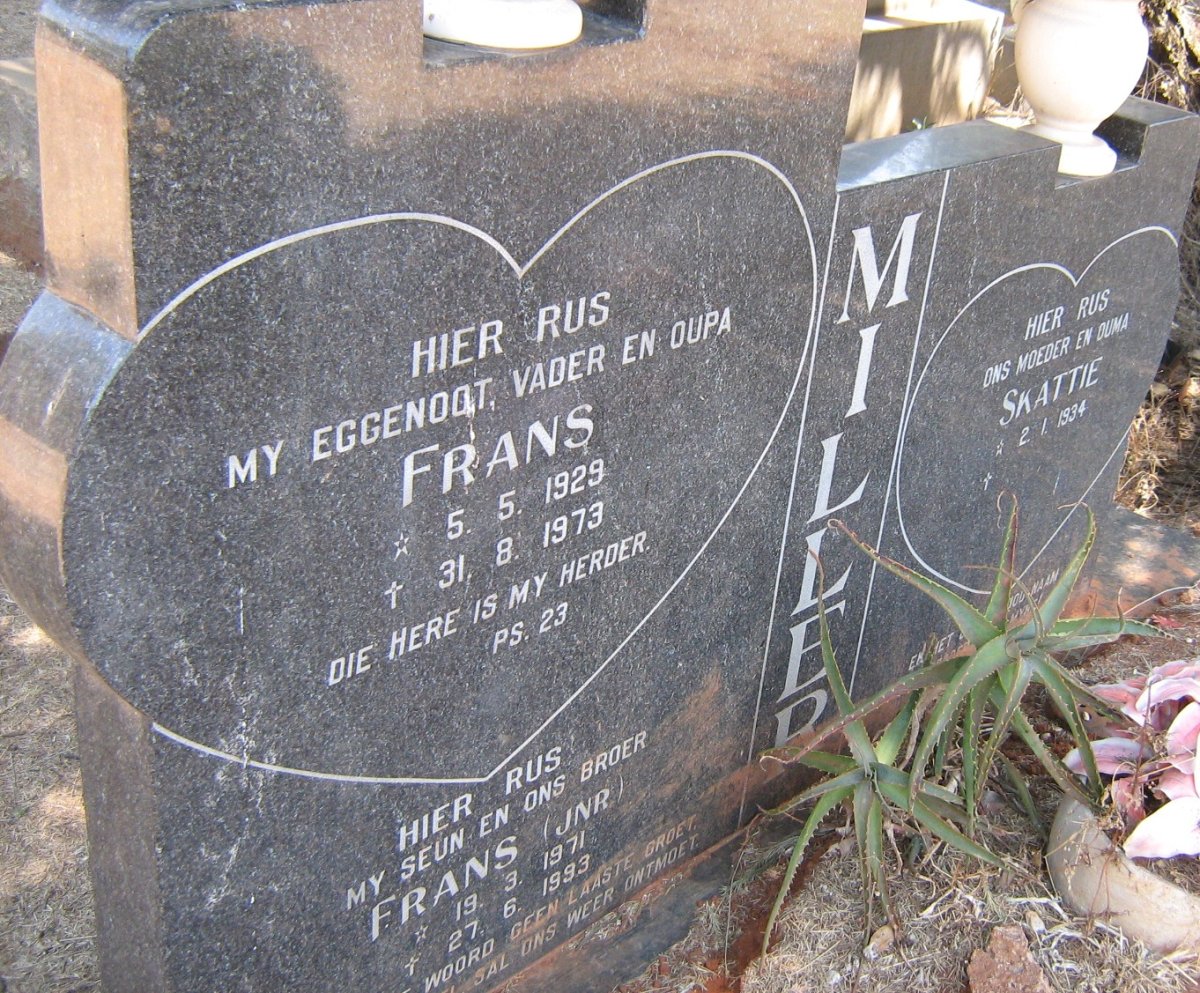 MILLER Frans 1929-1973 &amp; Skattie -1934 :: MILLER Frans 1971-1993