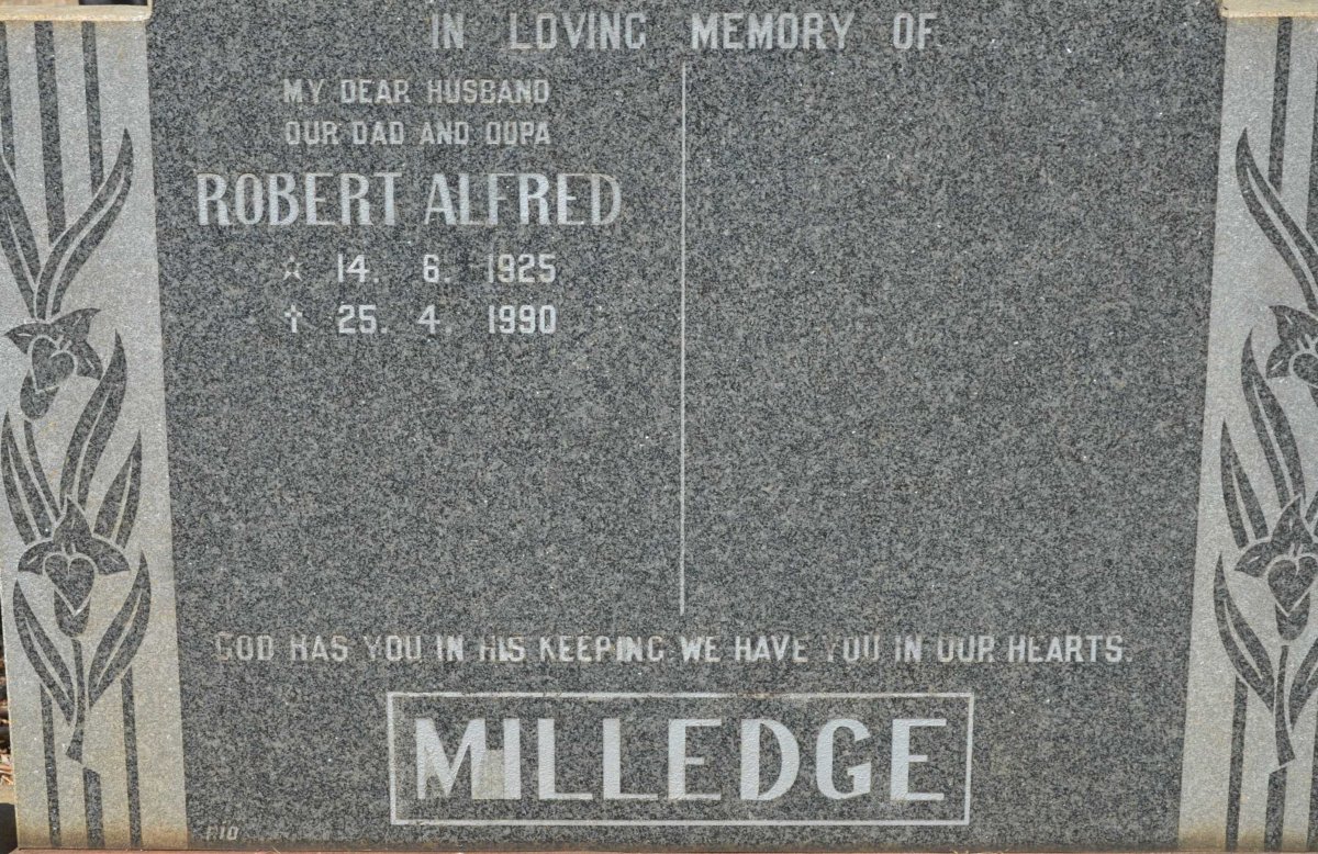 MILLEDGE Robert Alfred 1925-1990