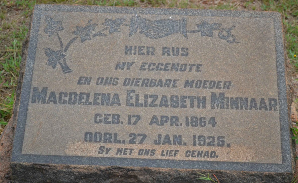 MINNAAR Magdelena Elizabeth 1864-1925