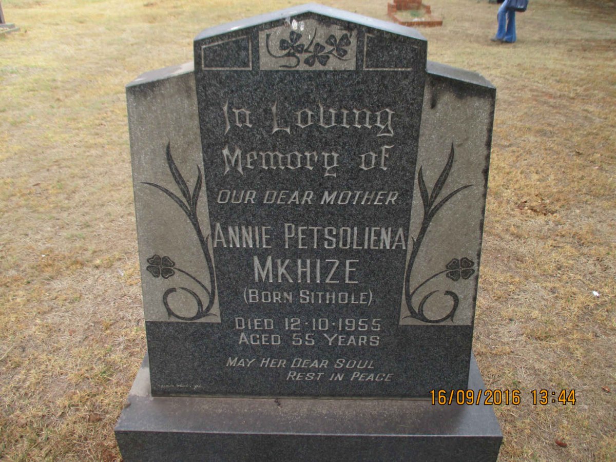 MKHIZE Annie Petroliena nee SITHOLE -1955