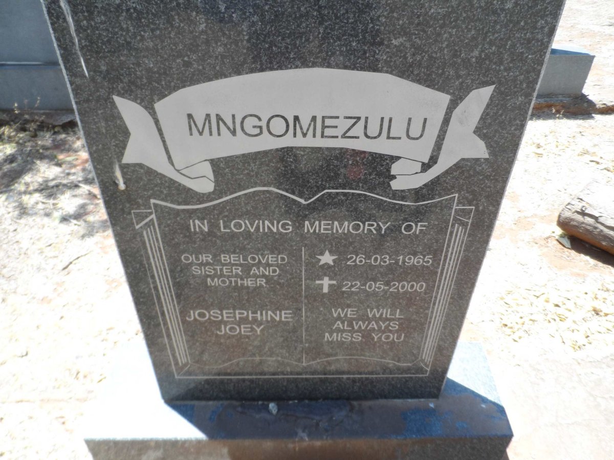 MNGOMEZULU Josephine Joey 1965-2000