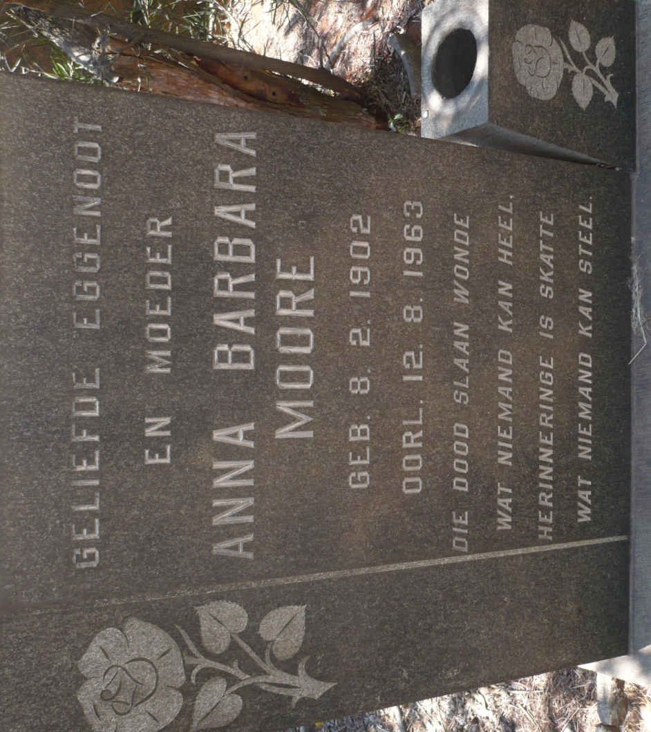 MOORE Anna Barbara 1902-1963