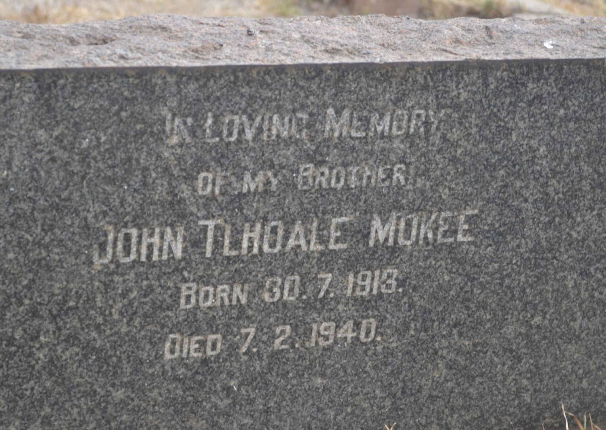 MOKEE John Tlhoale 1913-1940