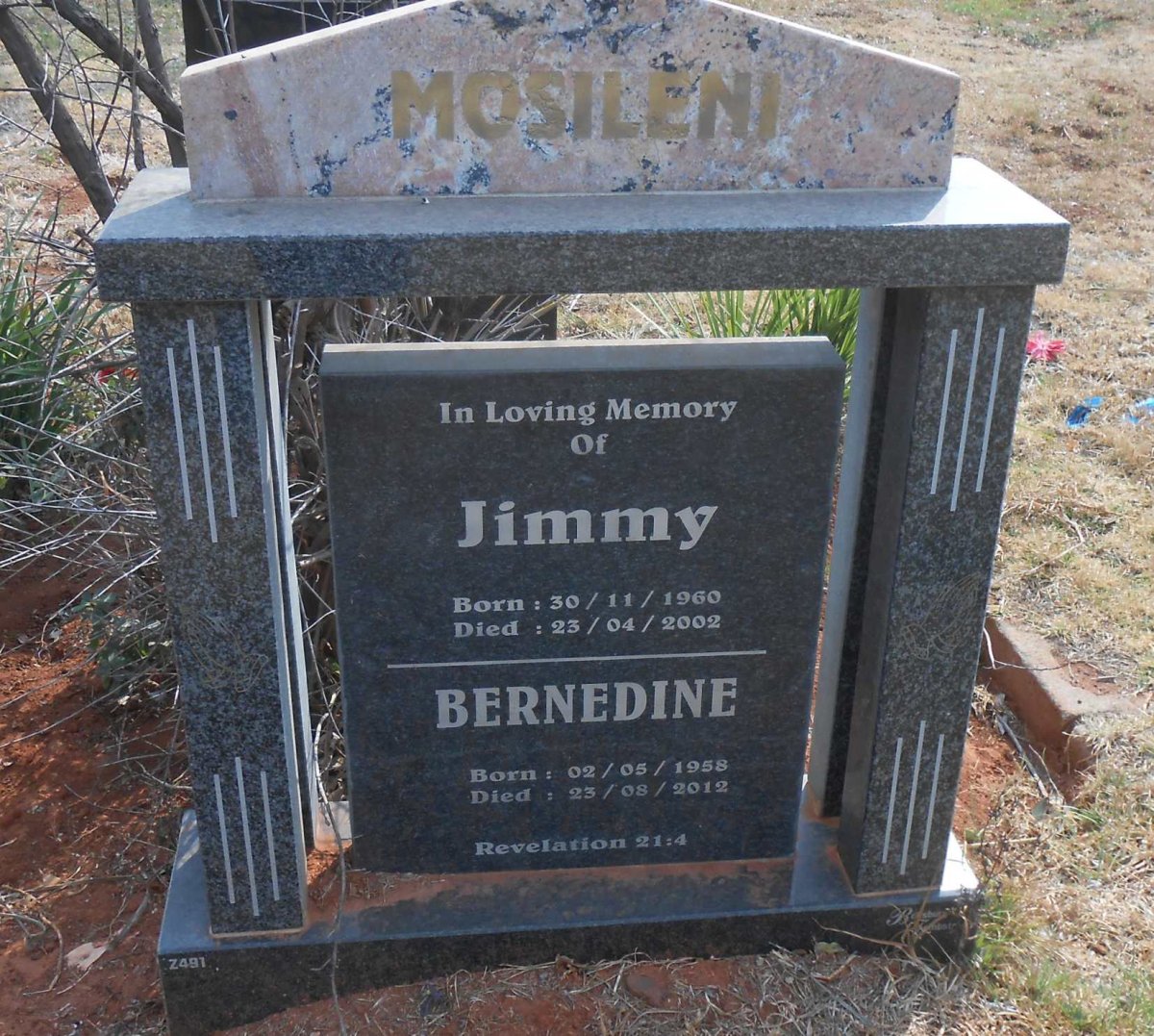 MOSILENI Jimmy 1960-2002 &amp; Bernedine 1958-2012