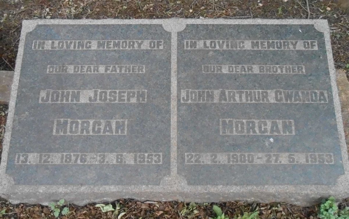 MORGAN John Joseph 1876-1953 :: MORGAN John Arthur Gwanda 1900-1953