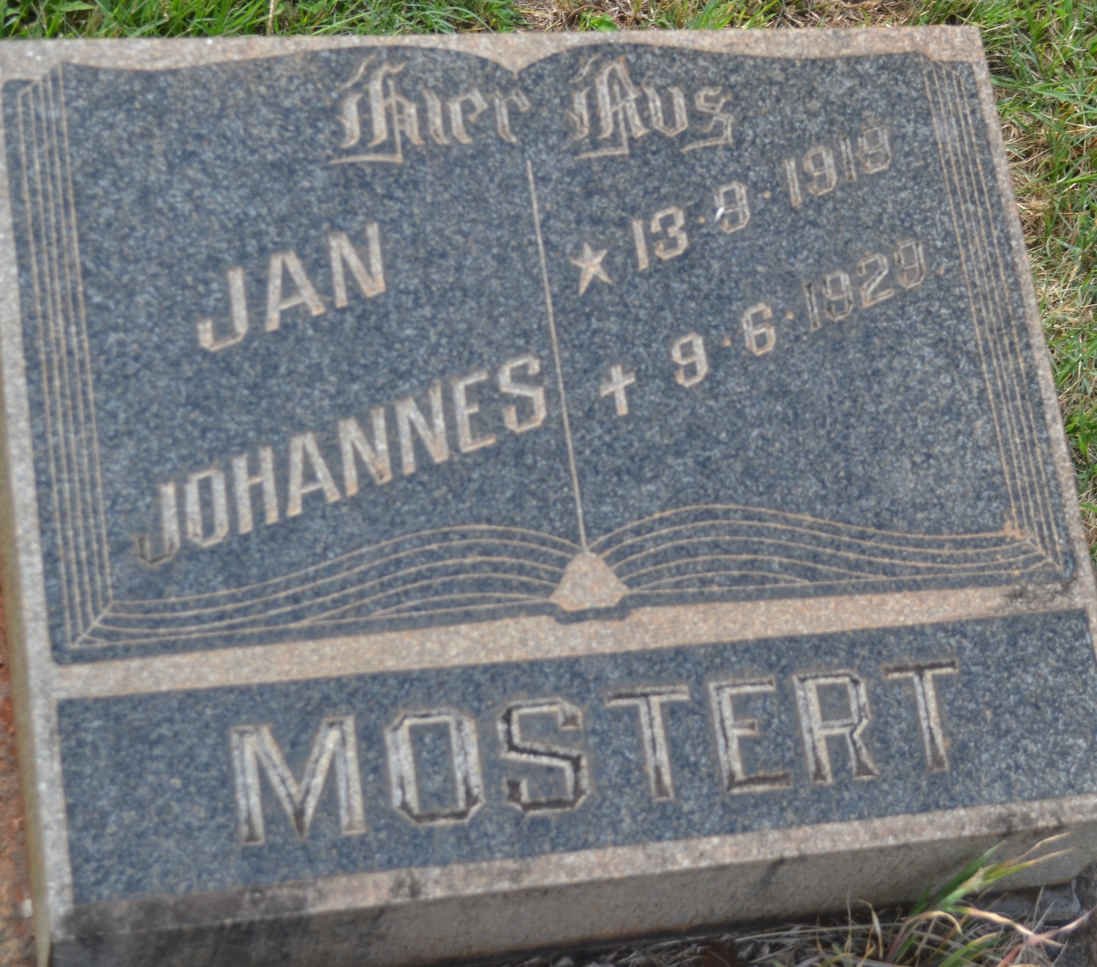 MOSTERT Jan Johannes 1919-1929