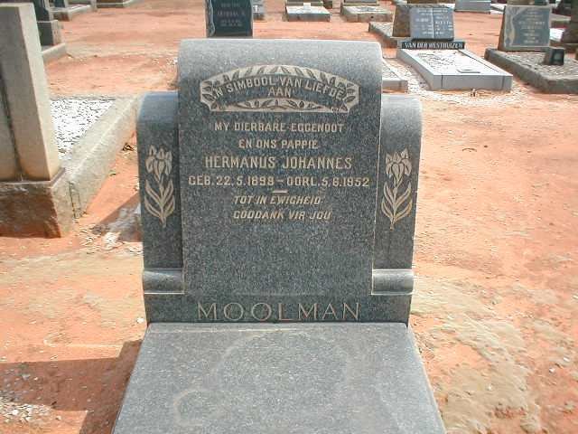 MOOLMAN Hermanus Johannes 1898-1952