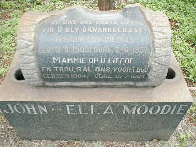 MOODIE John 1903-1957 &amp; Ella 1904-1964