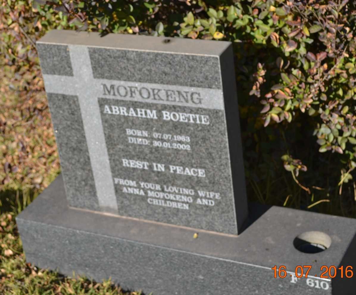 MOFOKENG Abrahm Boetie 1963-2002