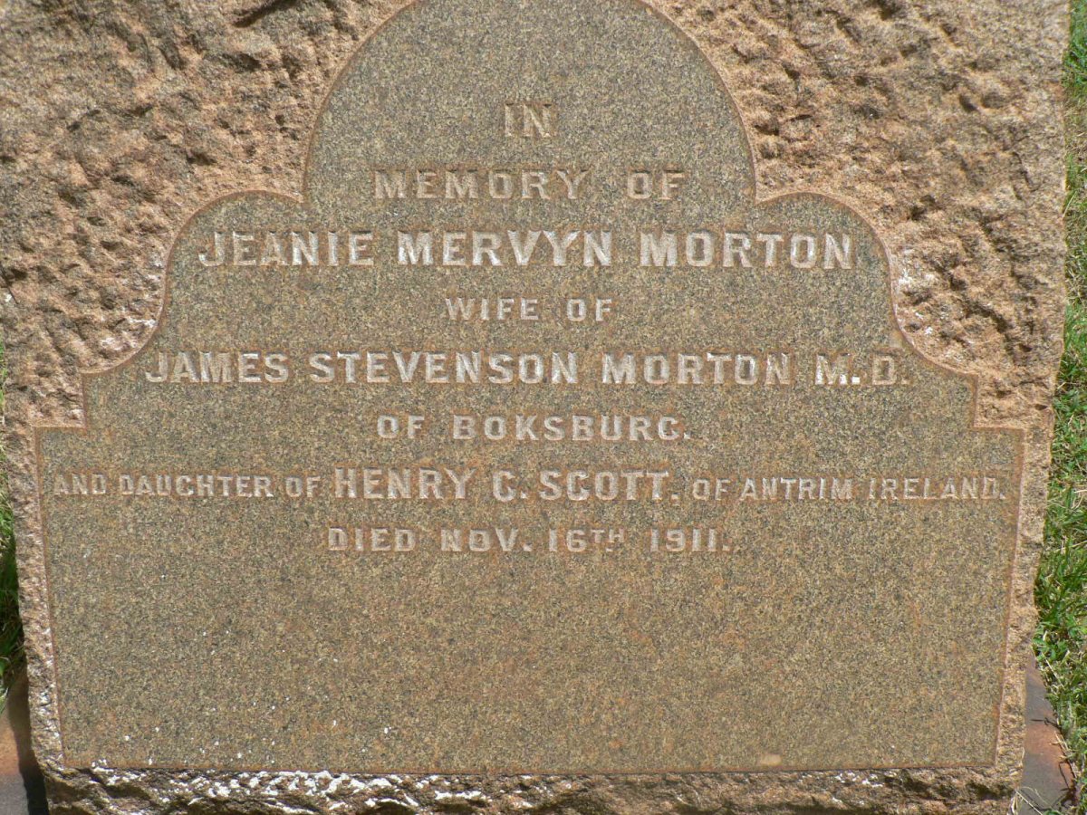 MORTON Jeanie Mervyn nee SCOTT -1911