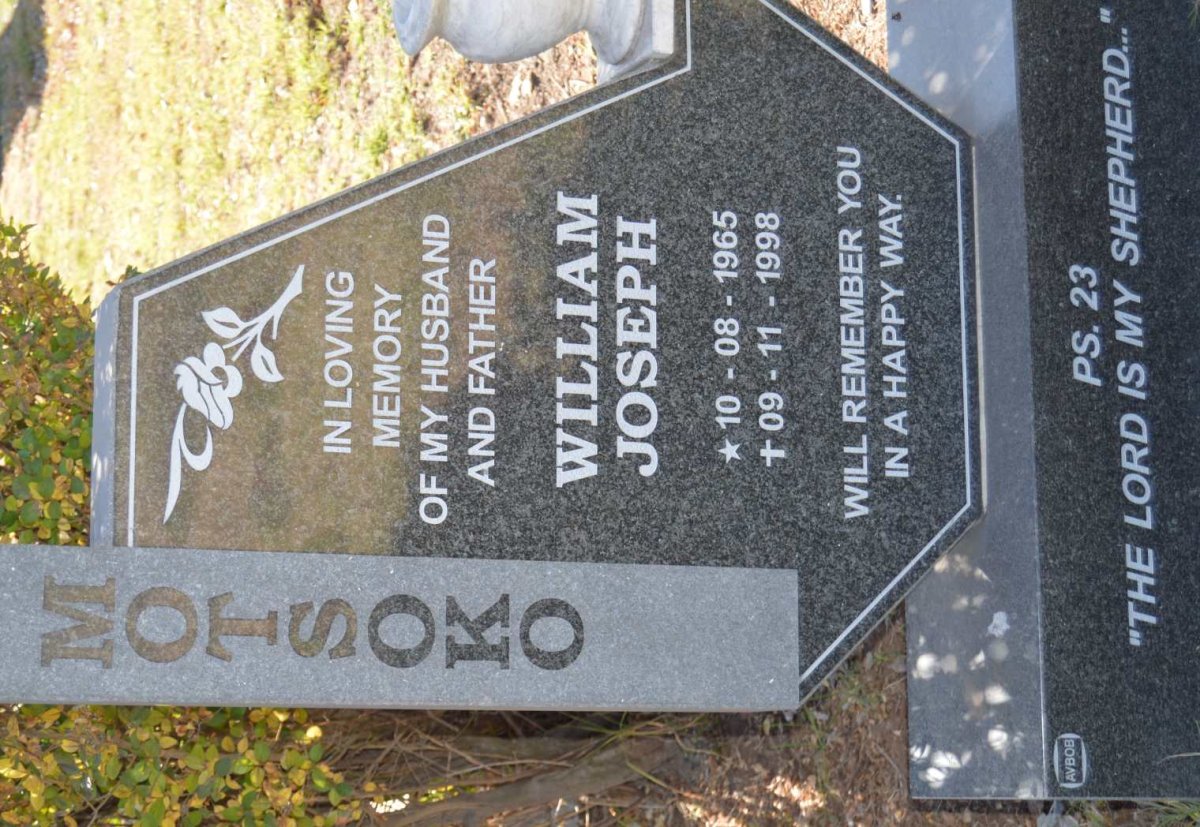 MOTSOKO William Joseph 1965-1998