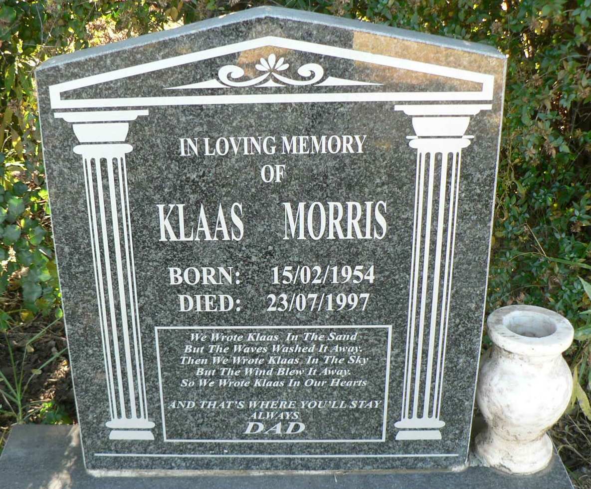 MORRIS Klaas 1954-1997