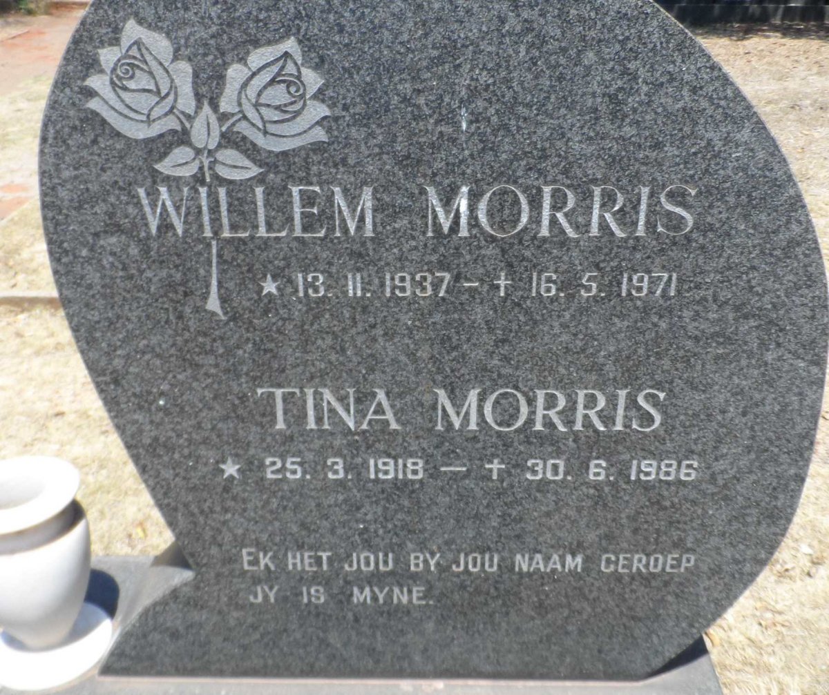 MORRIS Willem 1937-1971 &amp; Tina 1918-1986