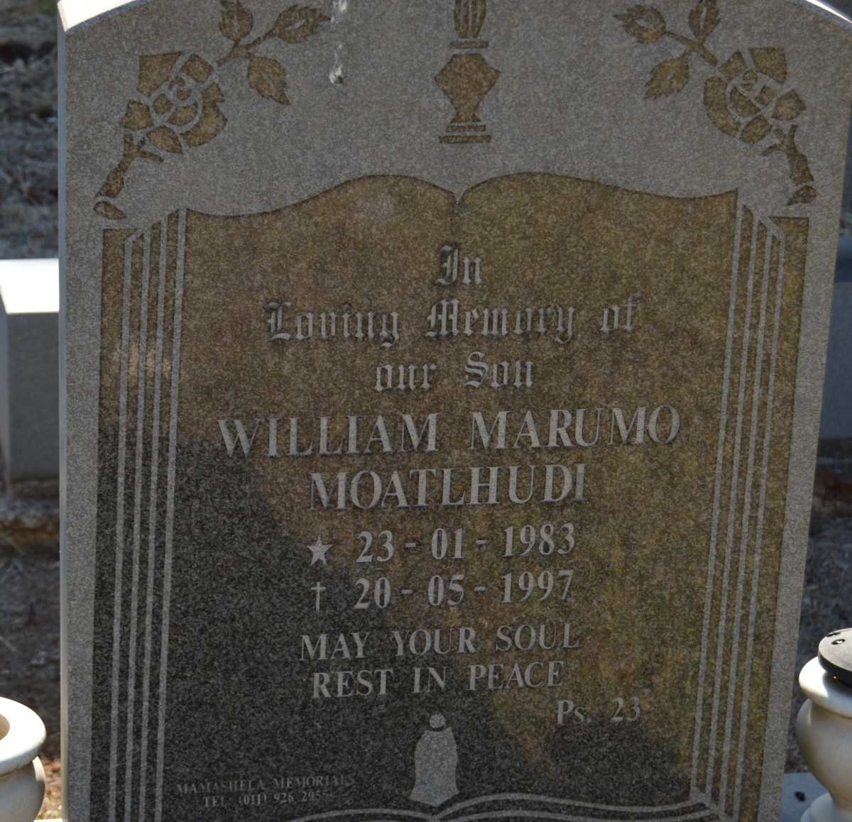 MOATLHUDI William Marumo 1983-1997