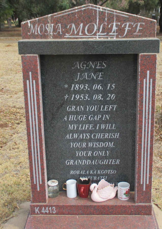MOLEFE Agnes Jane 1893-1953