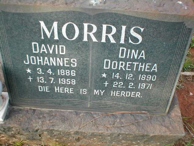 MORRIS David Johannes 1886-1958 &amp; Dina Dorethea 1890-1971