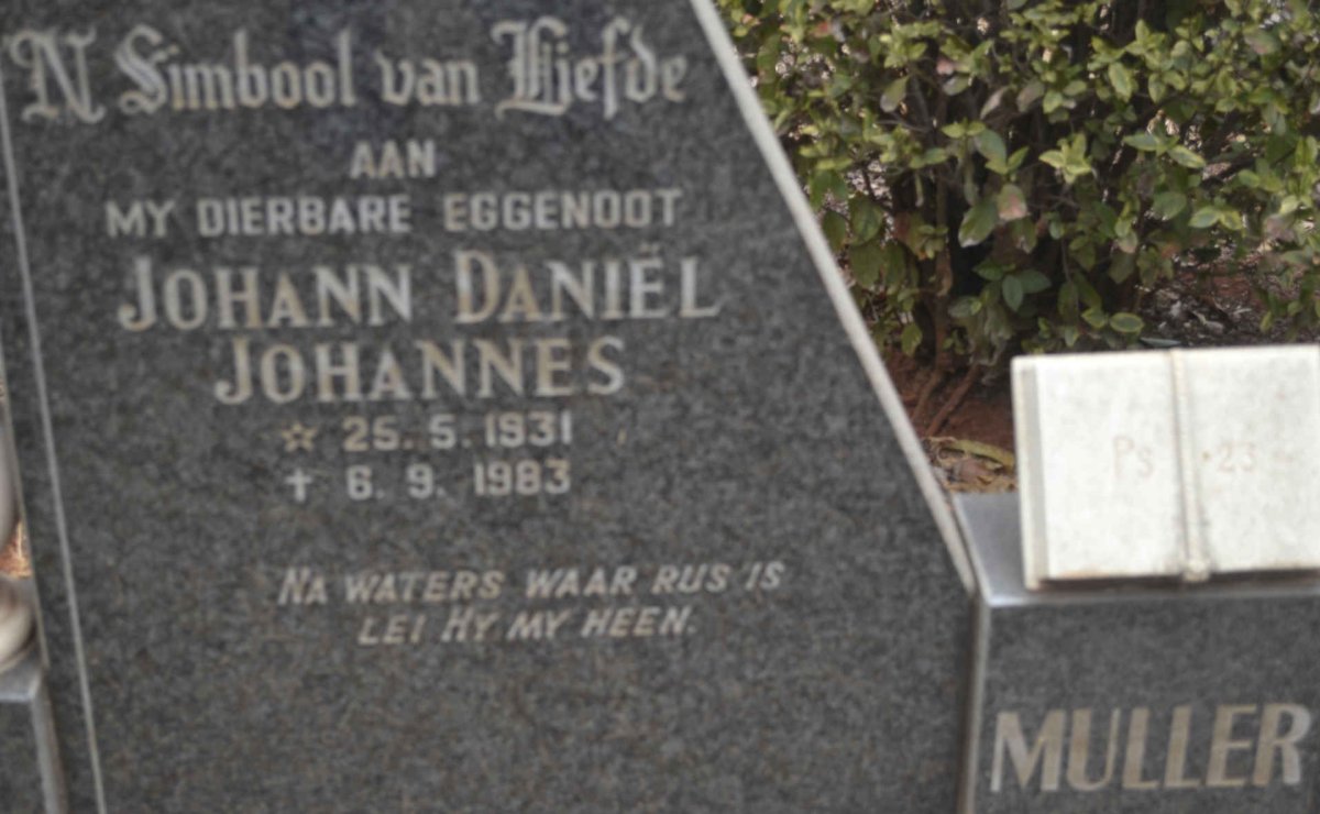 MULLER Johann Daniël Johannes 1931-1983