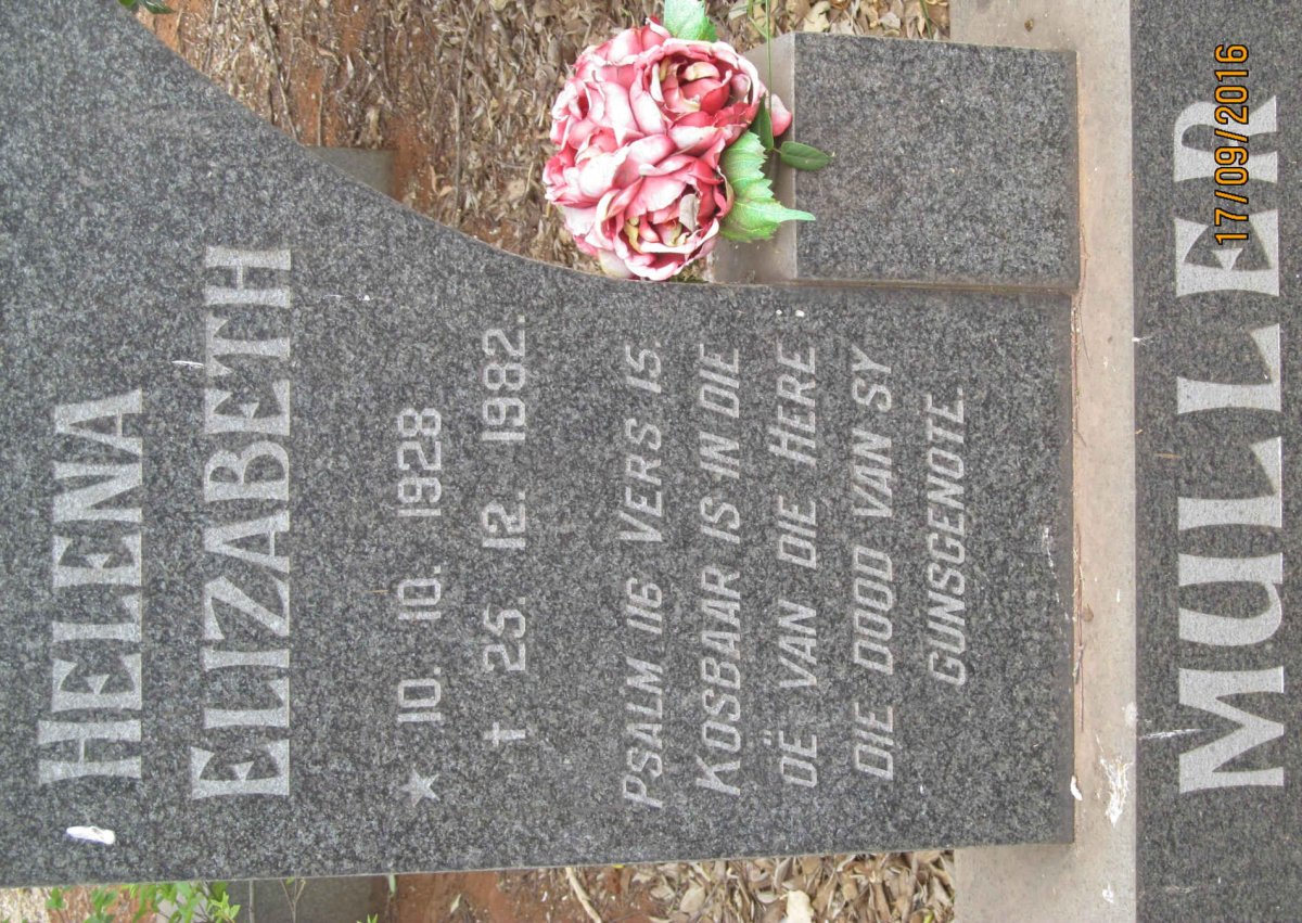 MULLER Helena Elizabeth 1928-1982