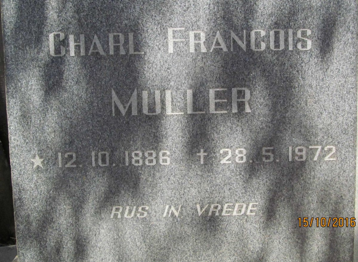 MULLER Charl Francois 1886-1972