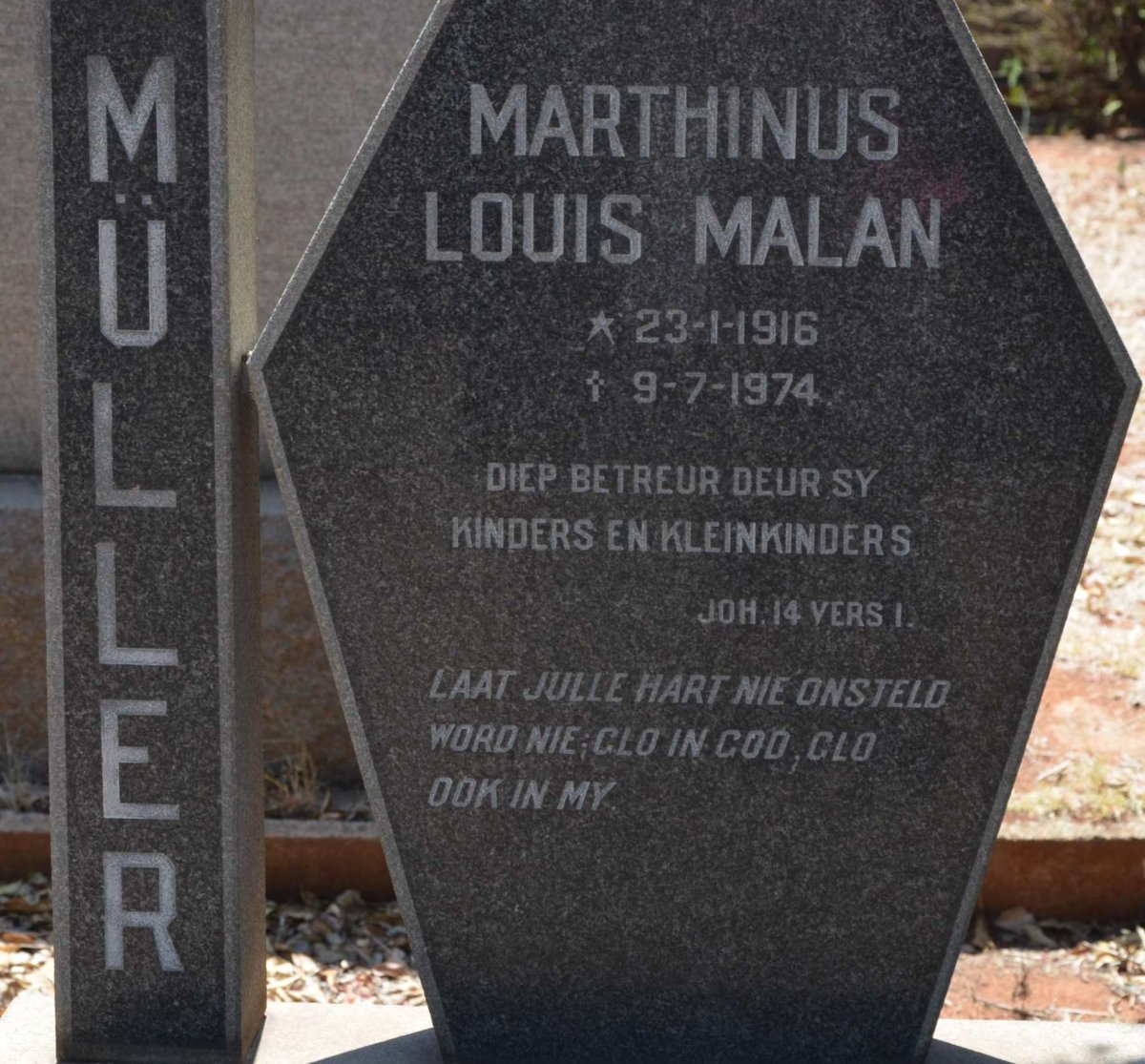 MÜLLER Marthinus Louis Malan 1916-1974