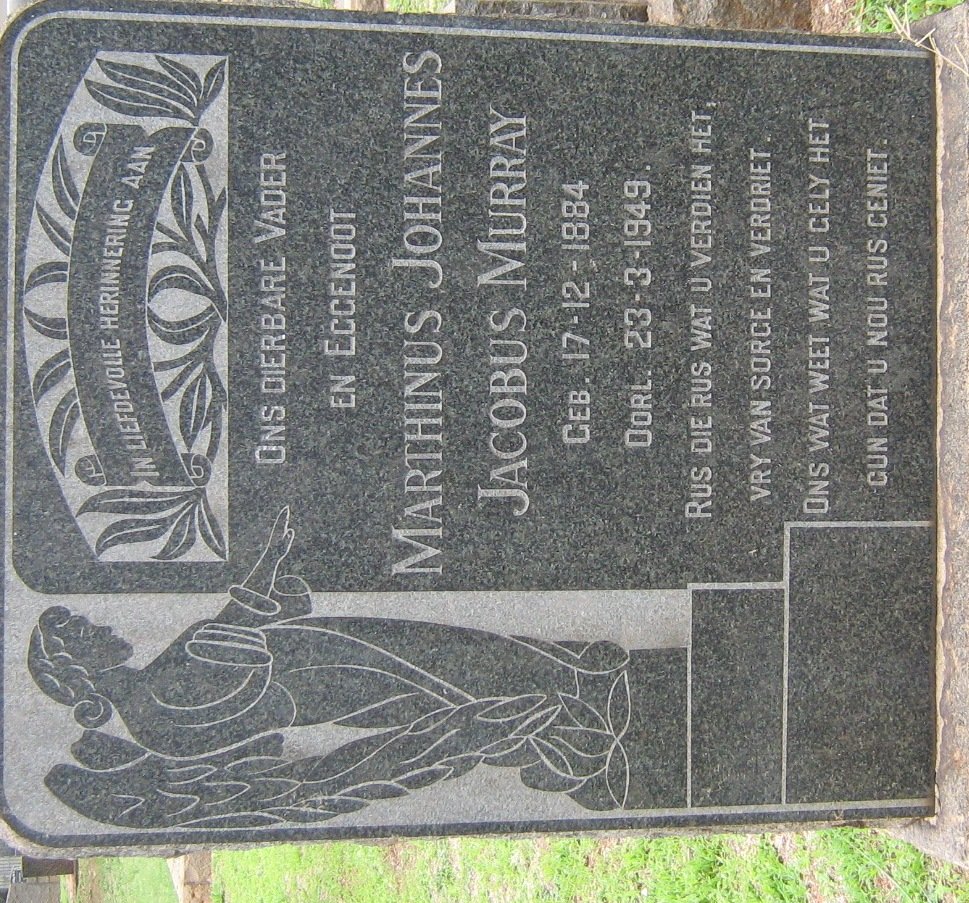 MURRAY Marthinus Johannes Jacobus 1884-1949