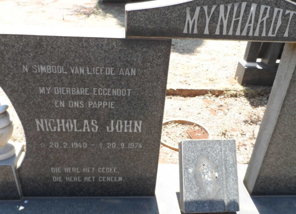 MYNHARDT Nicholas John 1940-1974
