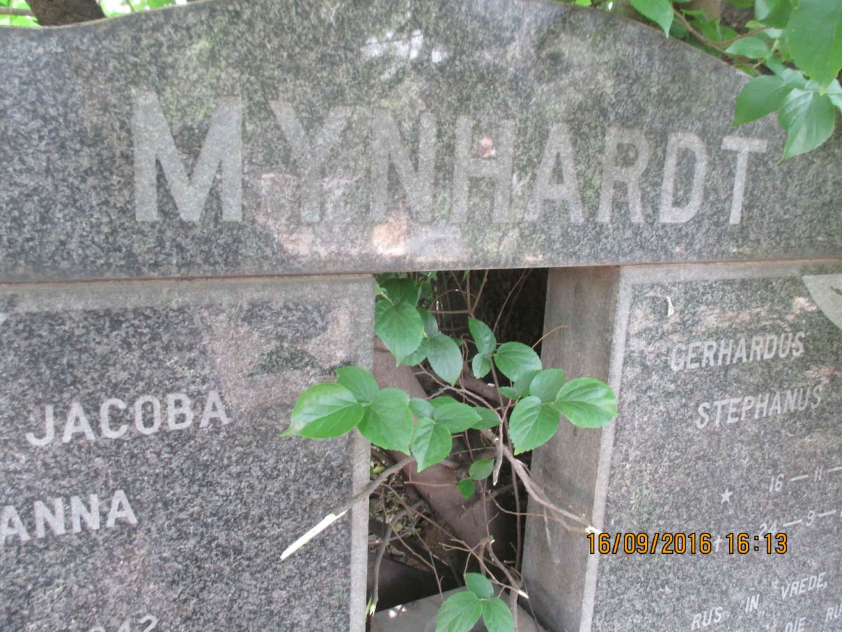 MYNHARDT Gerhardus Stephanus L. 1939-1984 &amp; Jacoba Johanna 1942-1981