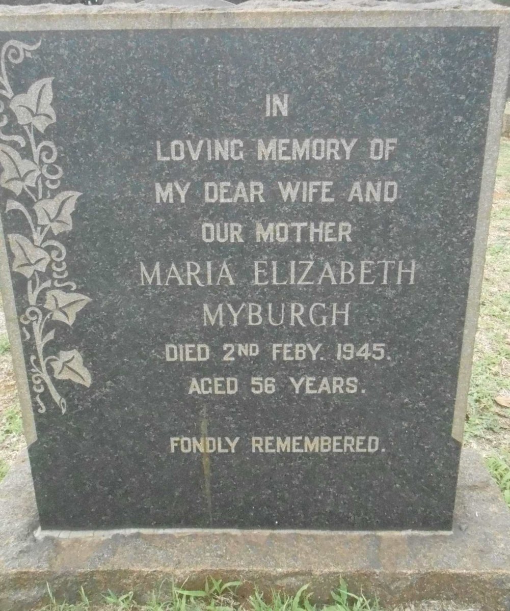MYBURGH Maria Elizabeth -1945
