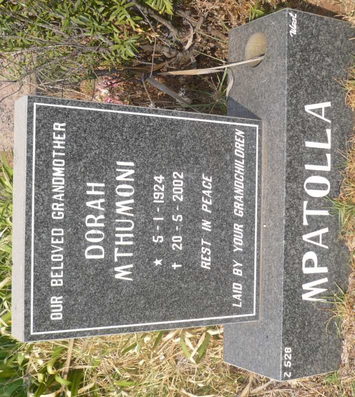 MPATOLLA Dora Mthumoni 1924-2002