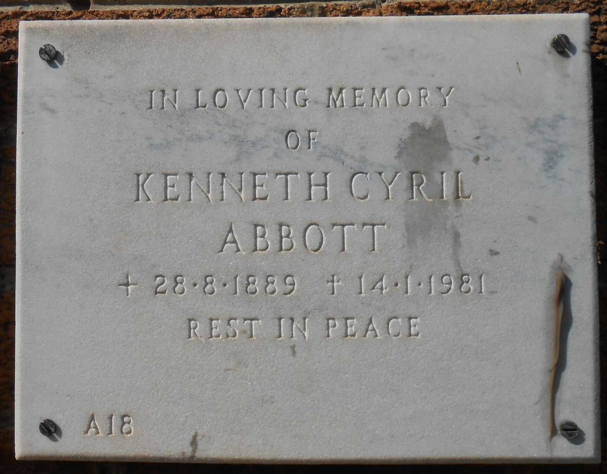 ABBOTT Kenneth Cyril 1889-1981