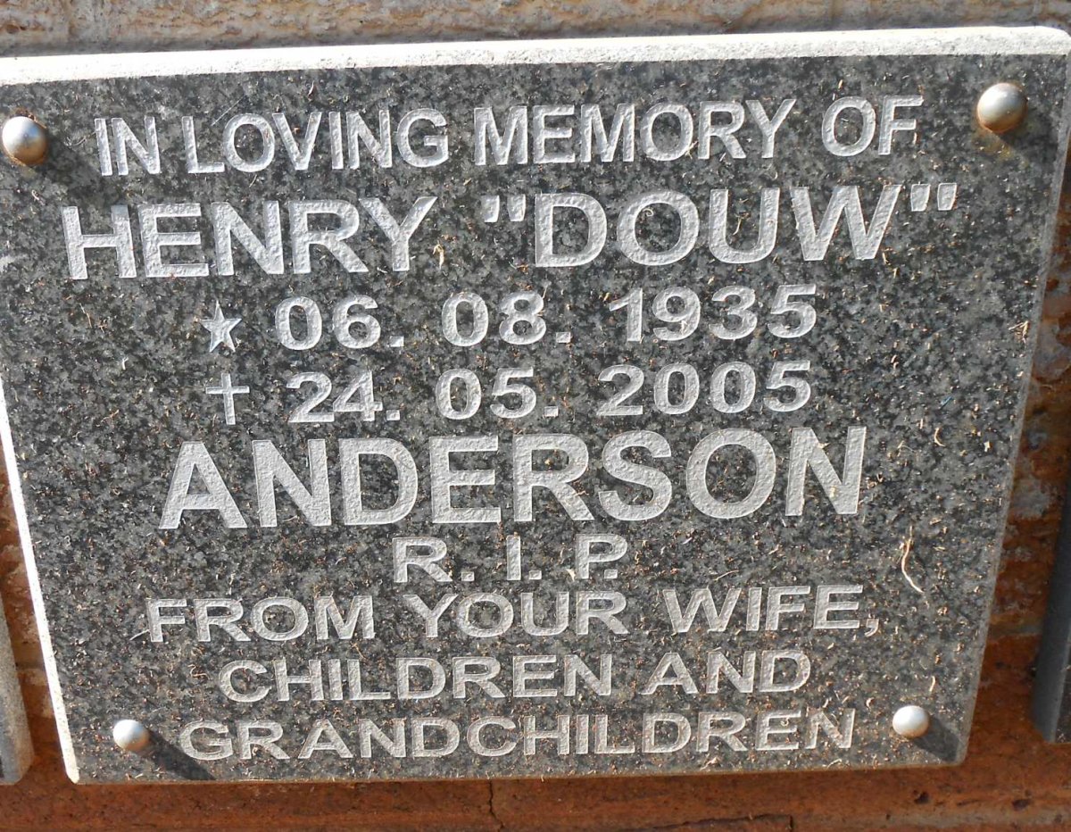 ANDERSON Henry 1935-2005
